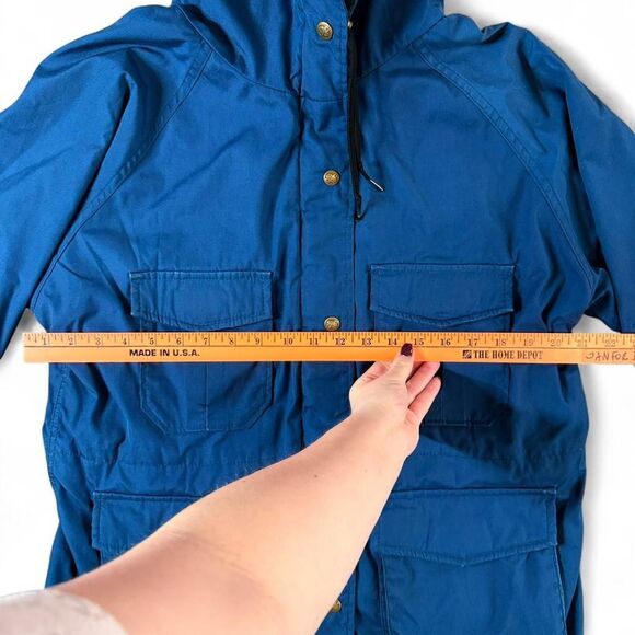 Vintage Eddie Bauer Wool Blue Jacket Coat Medium - Picture 3 of 6